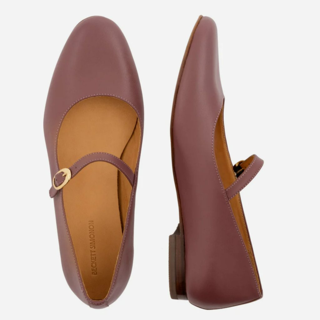 Nwot - Beckett Simonon - Mila Mary Jane Shoes In Rosewood - Size 7.5